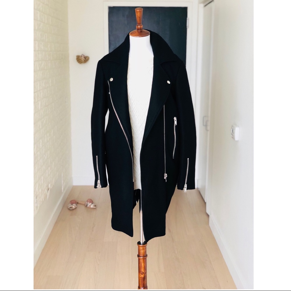 [NWT] Zara Oversized Biker Pea Coat